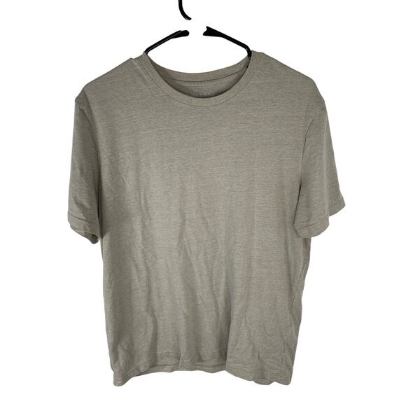 Banana Republic Premium Wash T-Shirt L Mens Crew Neck Short Sleeve Heather Beige - Picture 1 of 6